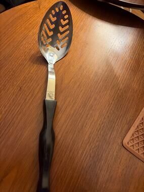 CUTCO Model 1713 Slotted Spoon with Classic Dark Brown Handle